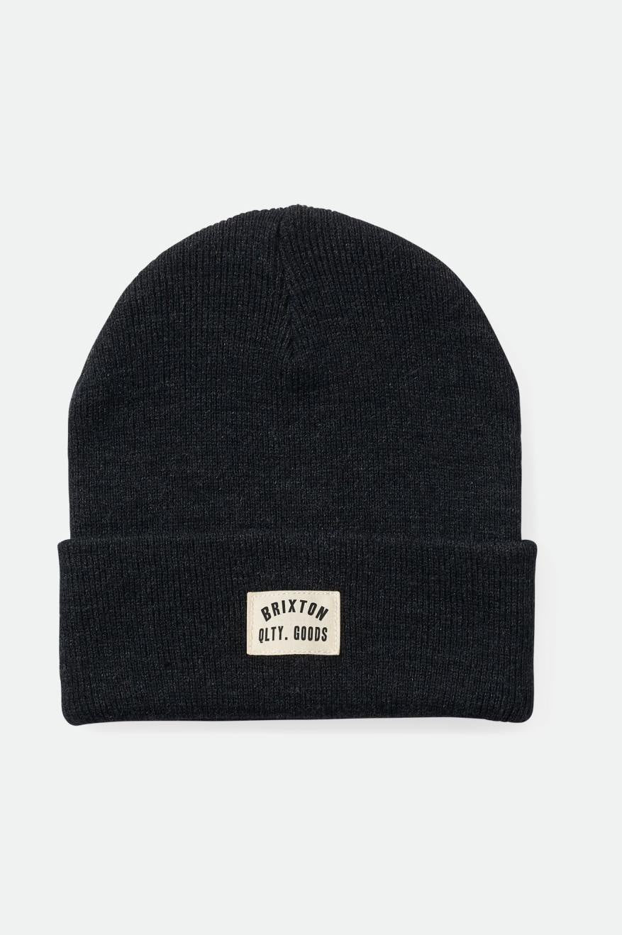 Unisex Woodburn Watch Cap Beanie in Washed Black