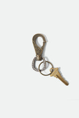 Unisex Scroll Keychain in Antique Bronze