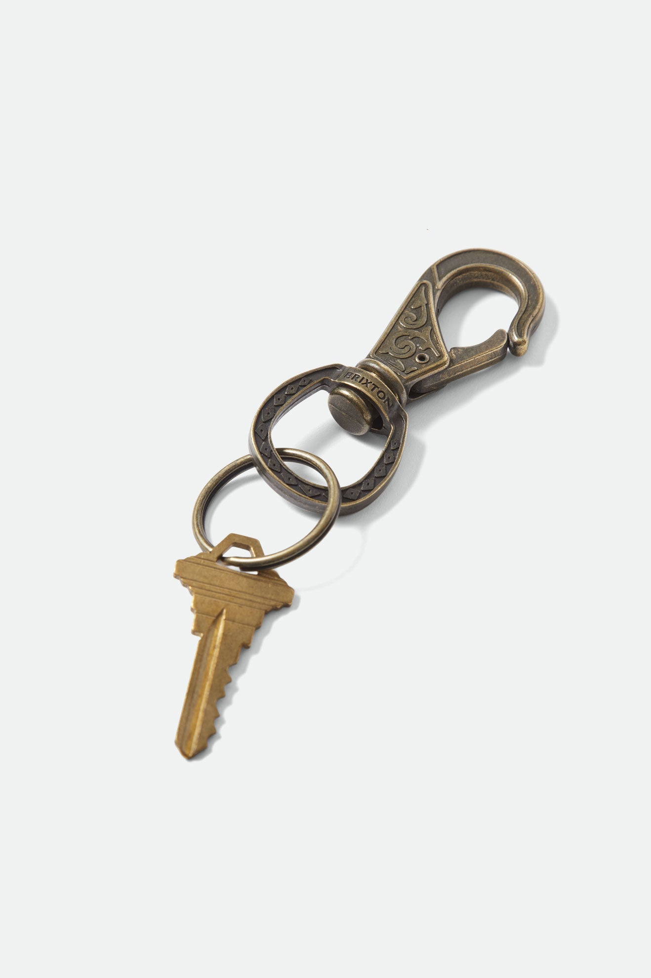 Unisex Scroll Keychain in Antique Bronze