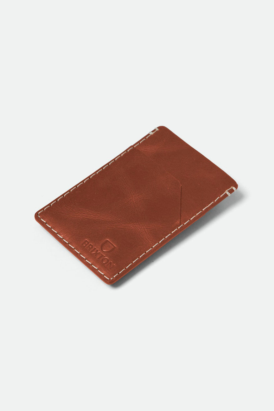 Unisex Traditional Card Holder in Brown