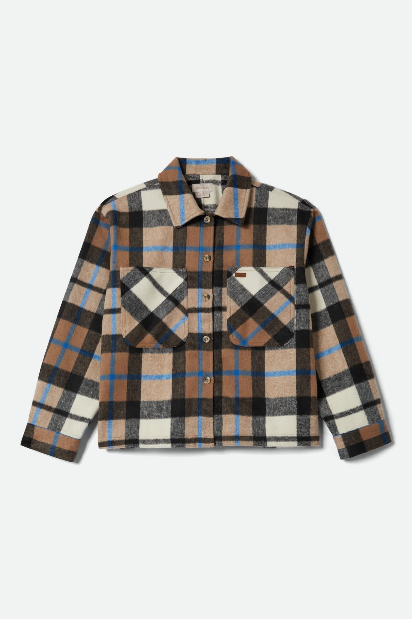 Women's Bowery Soft Brushed Flannel in Washed Black/Sand