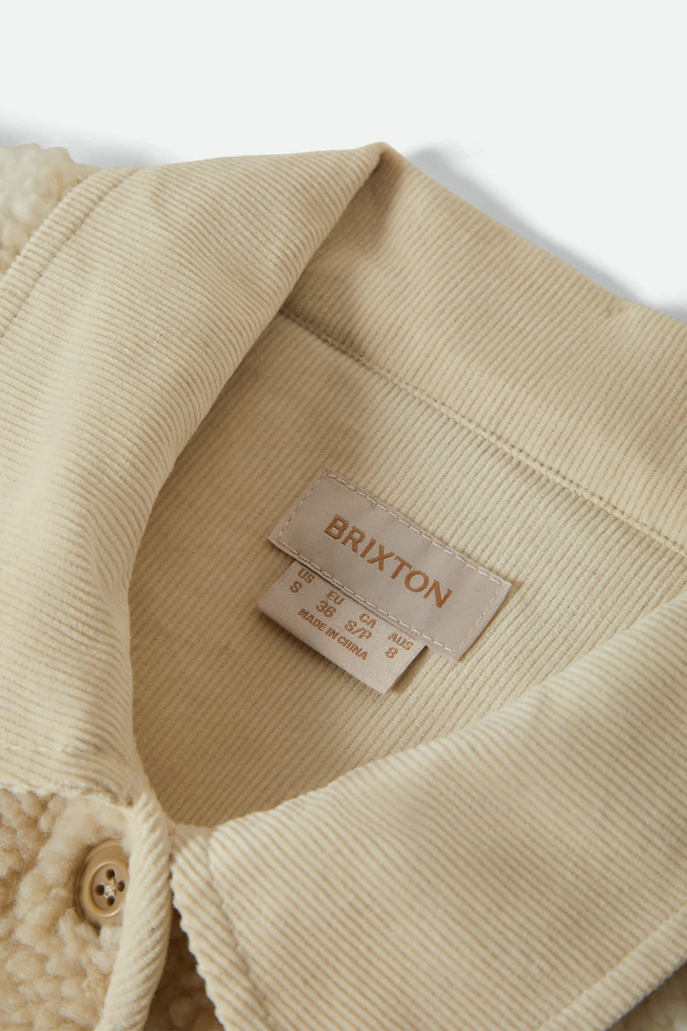 Women's Delilah Sherpa Jacket in White/Natural Finish Line Checker