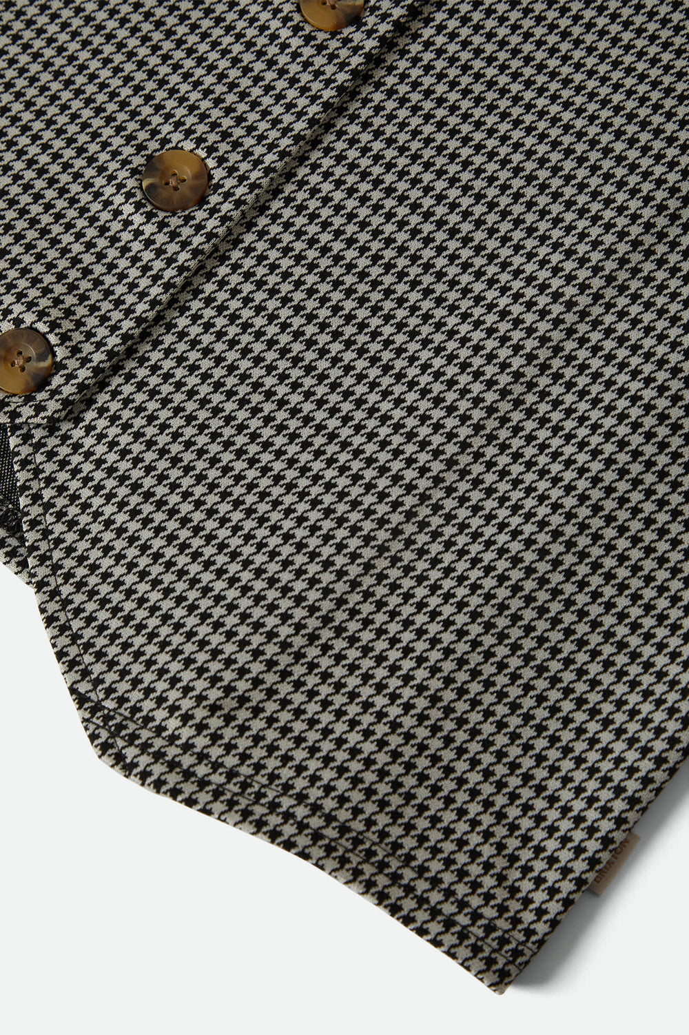 Women's Houndstooth Leisure Vest in Winter White/Black