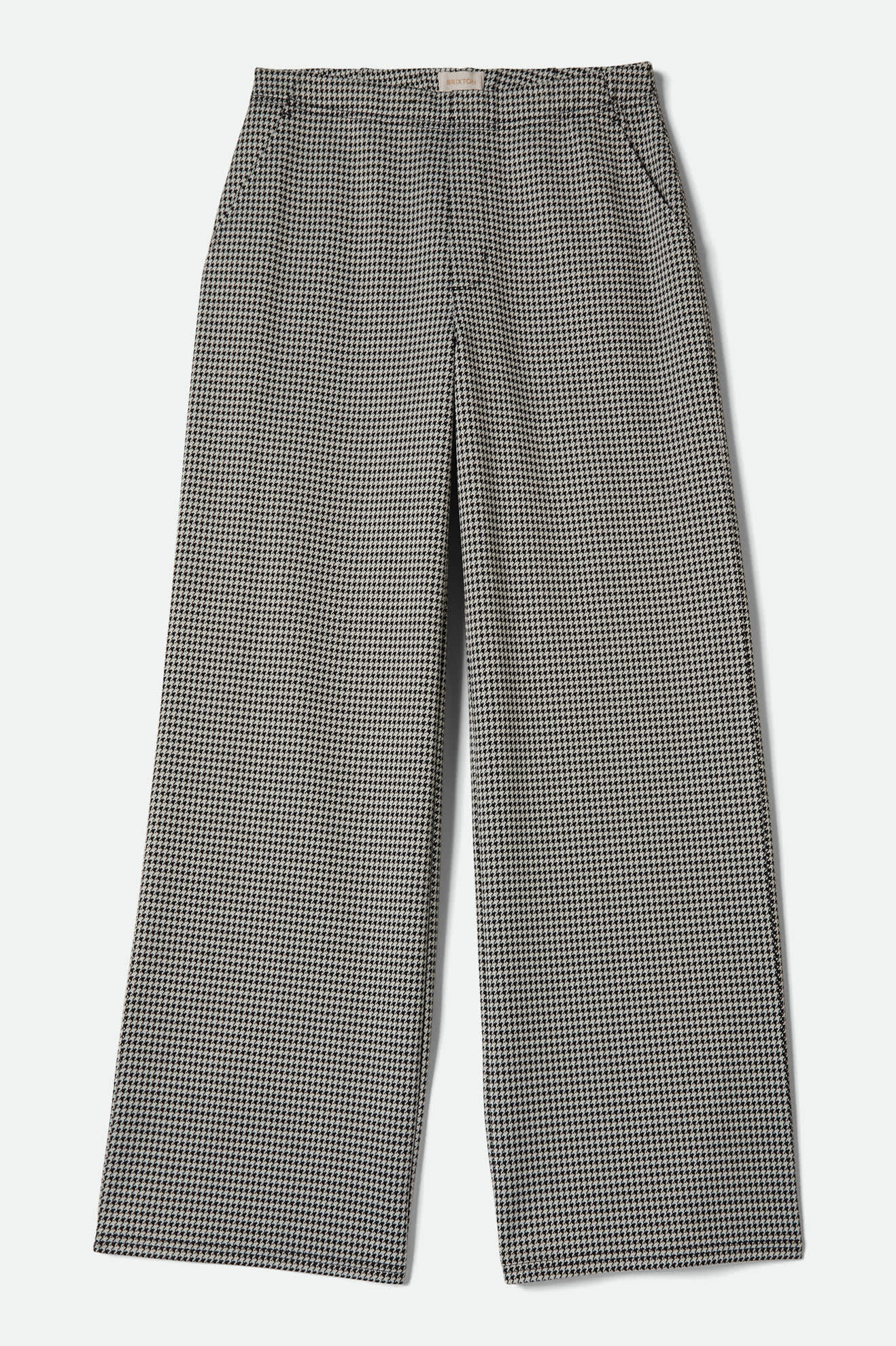 Women's Houndstooth Leisure Trouser Pant in Winter White/Black