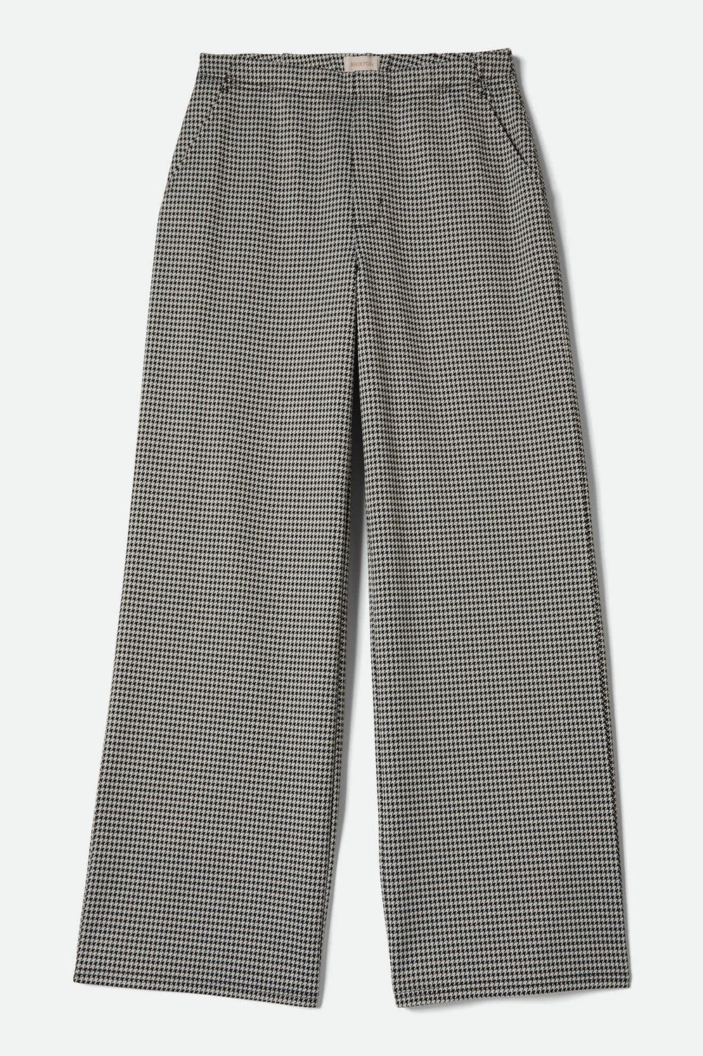 Women's Houndstooth Leisure Trouser Pant in Winter White/Black