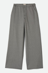 Women's Houndstooth Leisure Trouser Pant in Winter White/Black