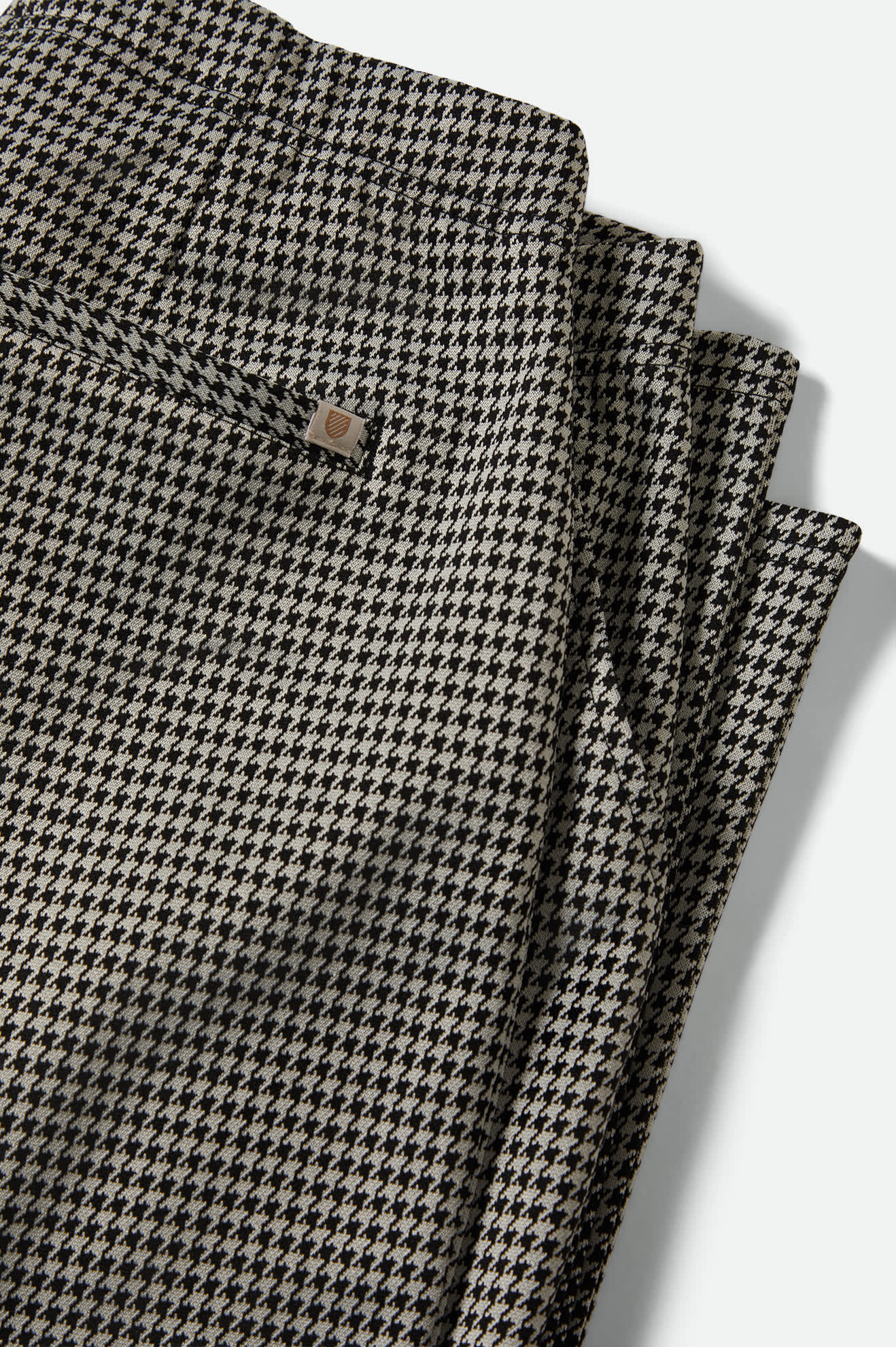 Women's Houndstooth Leisure Trouser Pant in Winter White/Black