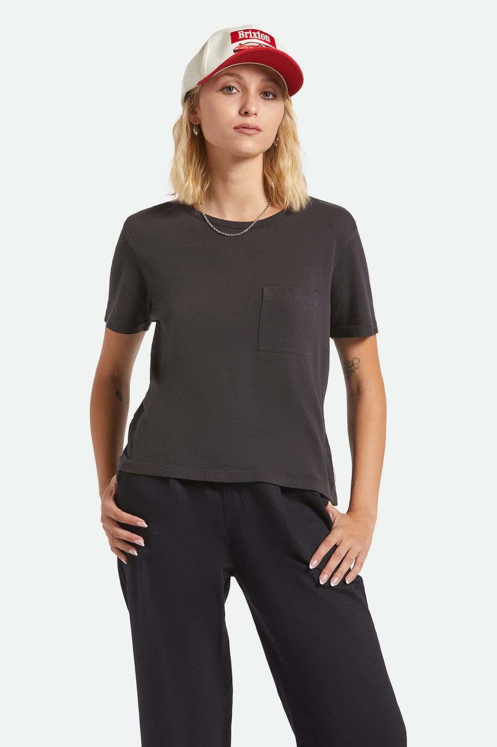 Women's Carefree Organic Garment Dye Perfect T-Shirt in Black