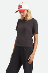 Women's Carefree Organic Garment Dye Perfect T-Shirt in Black