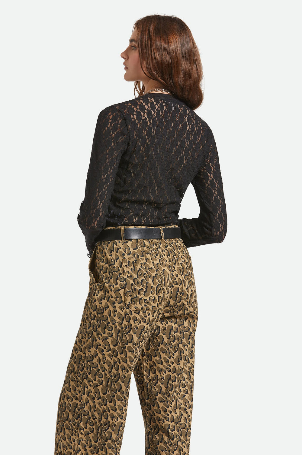 Women's Dolly Slim Long Sleeve Knit T-Shirt in Black