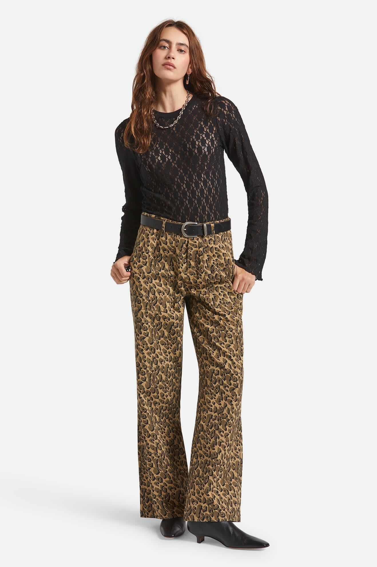 Women's Dolly Slim Long Sleeve Knit T-Shirt in Black