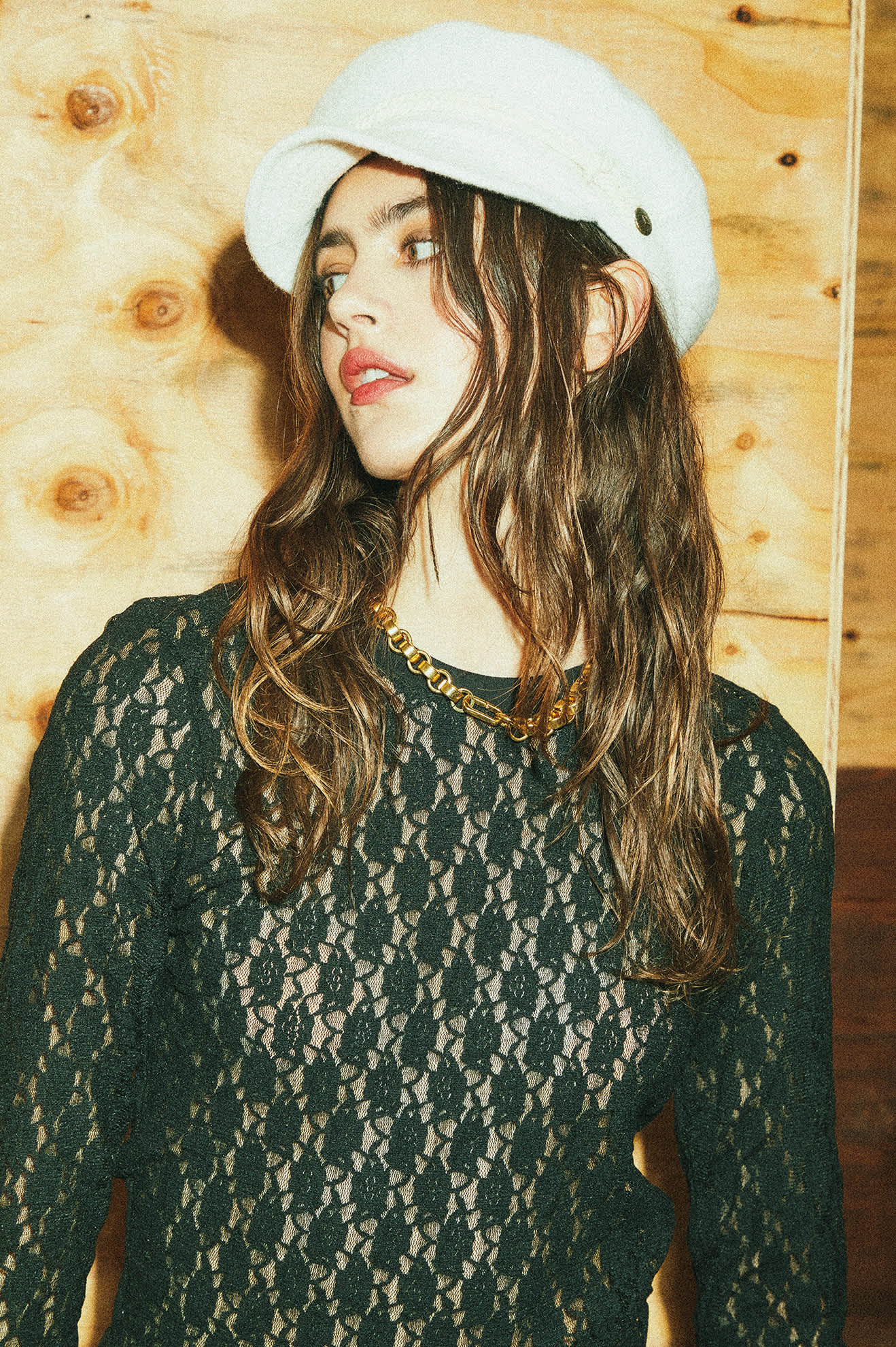 Women's Dolly Slim Long Sleeve Knit T-Shirt in Black