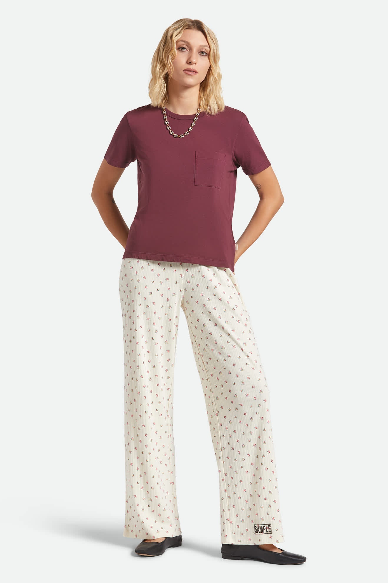 Women's Carefree Organic Garment Dye Perfect T-Shirt in Port