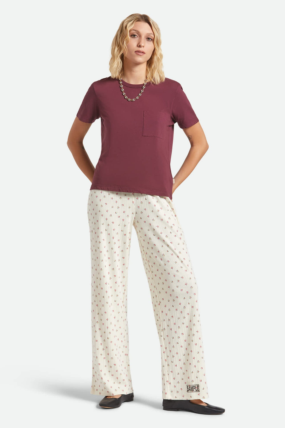 Women's Carefree Organic Garment Dye Perfect T-Shirt in Port