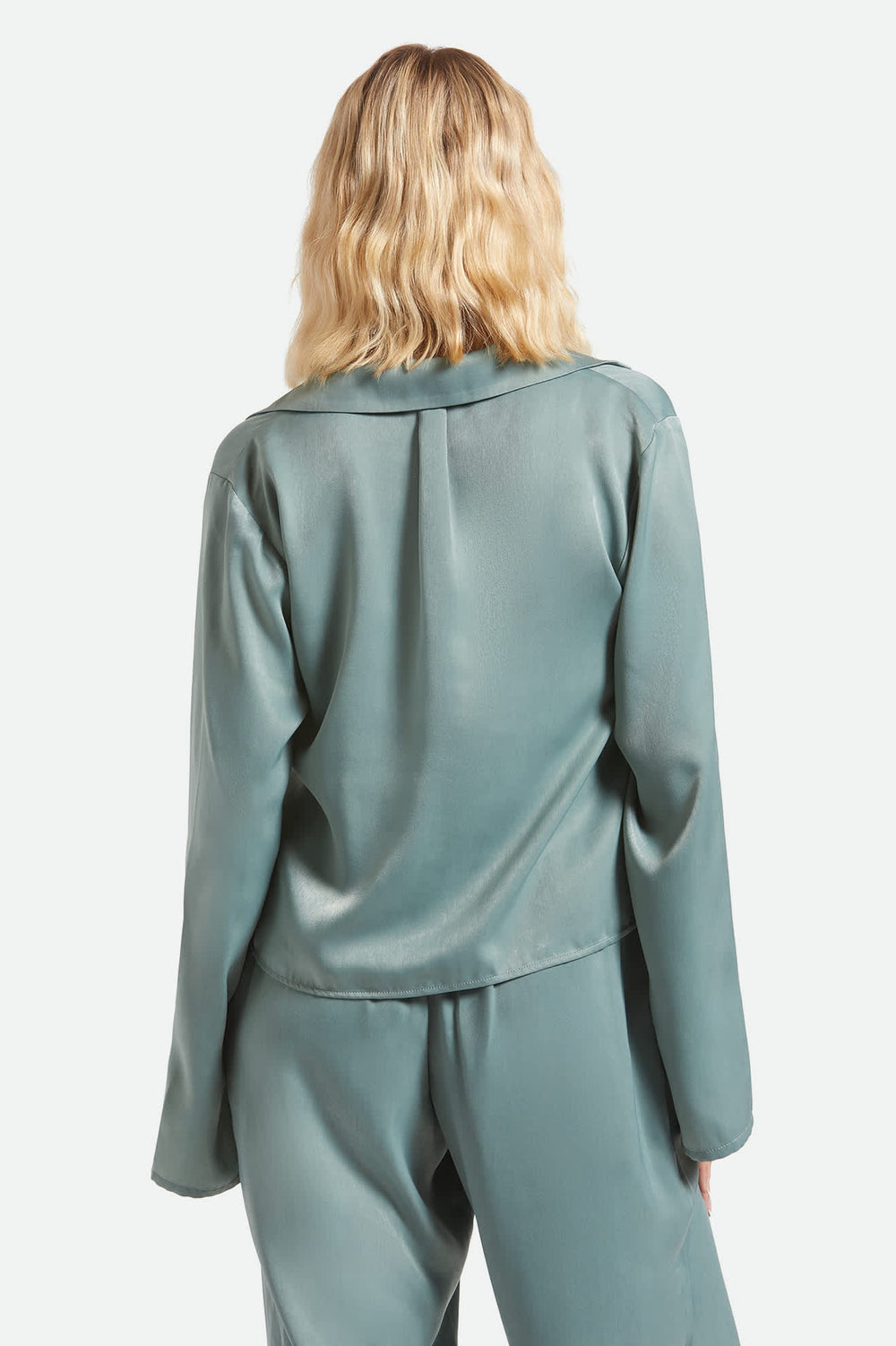 Women's Soho Silky Top in Blue Green Shine