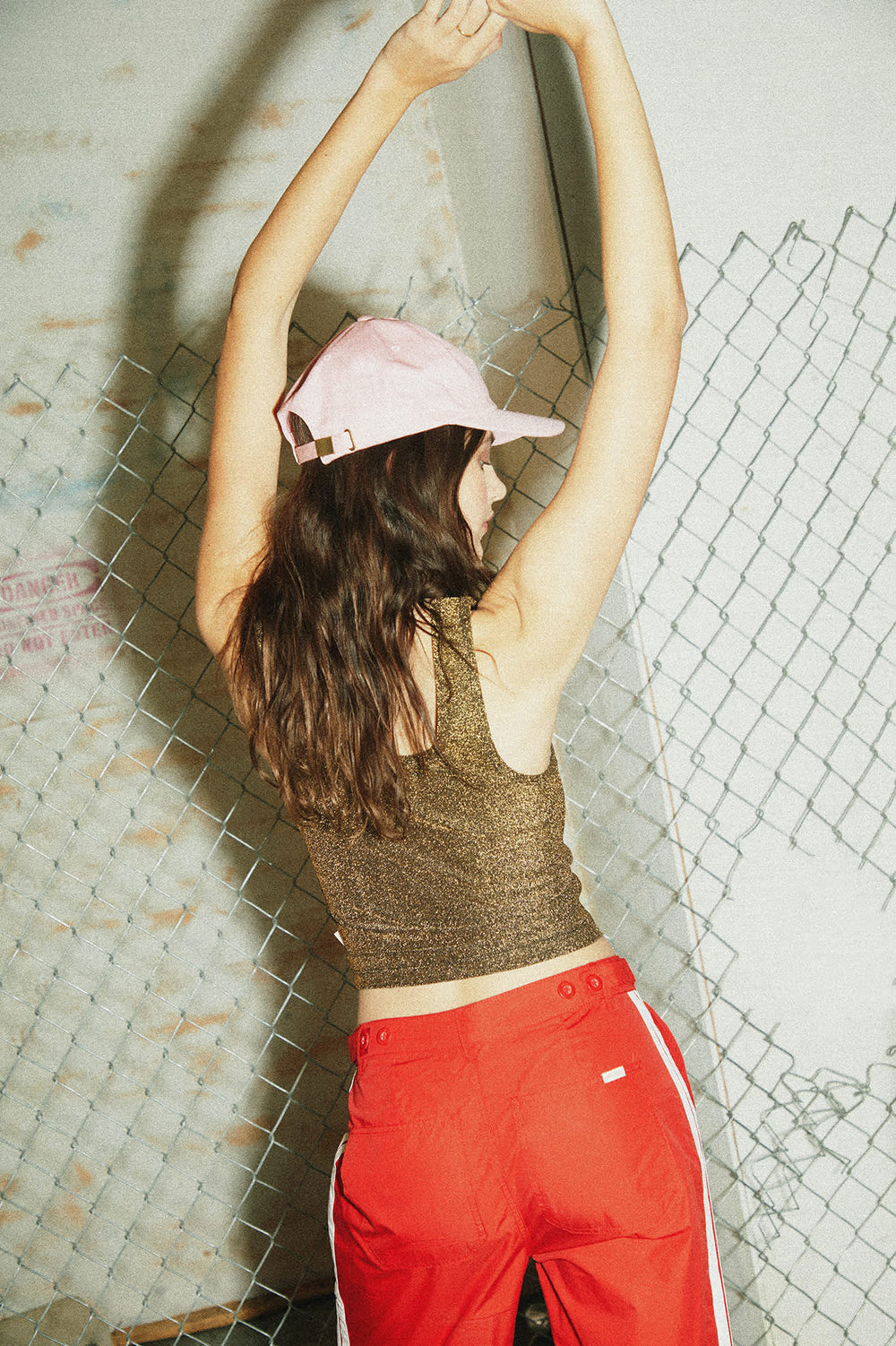 Women's Off Duty A-Tank in Gold Metallic