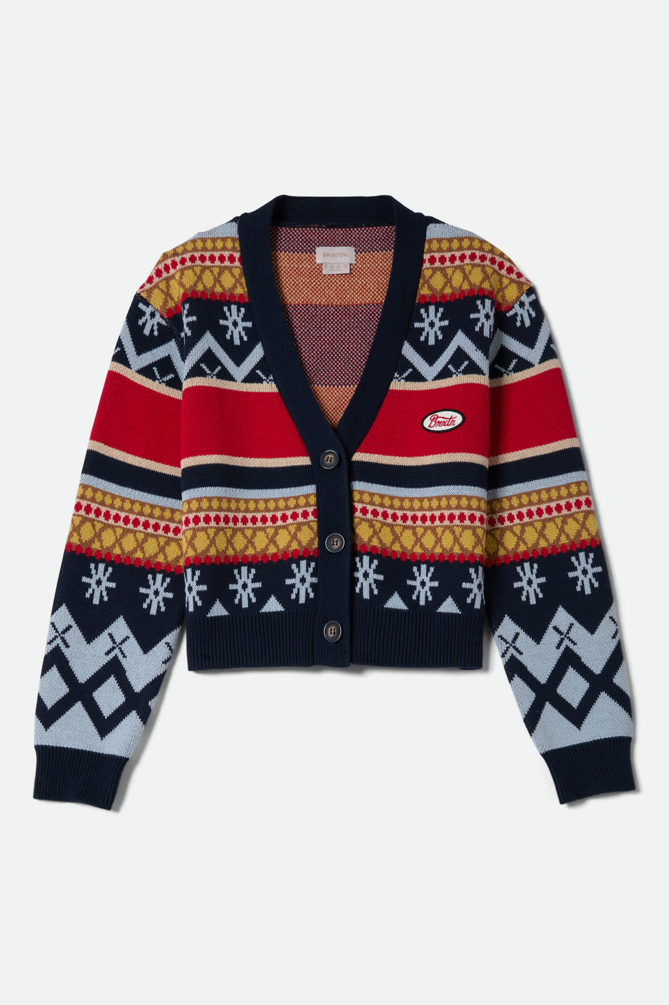 Women's Winter Racing Cardigan in Multi Racing Stripe
