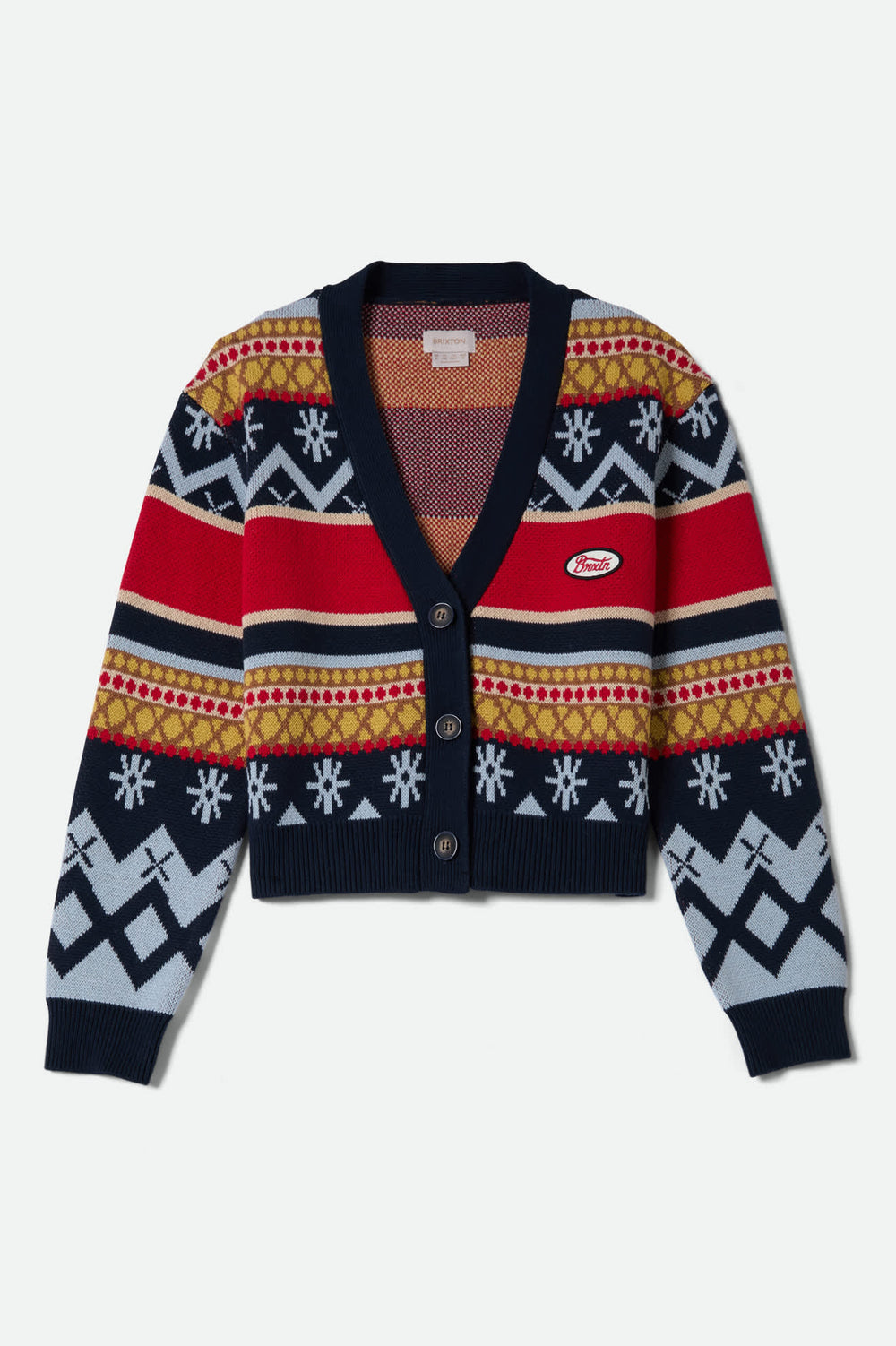Women's Winter Racing Cardigan in Multi Racing Stripe