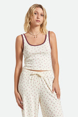 Women's Off Duty A-Tank in Floral Pointelle