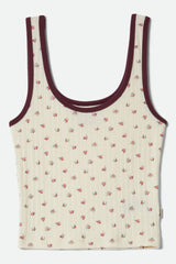 Women's Off Duty A-Tank in Floral Pointelle