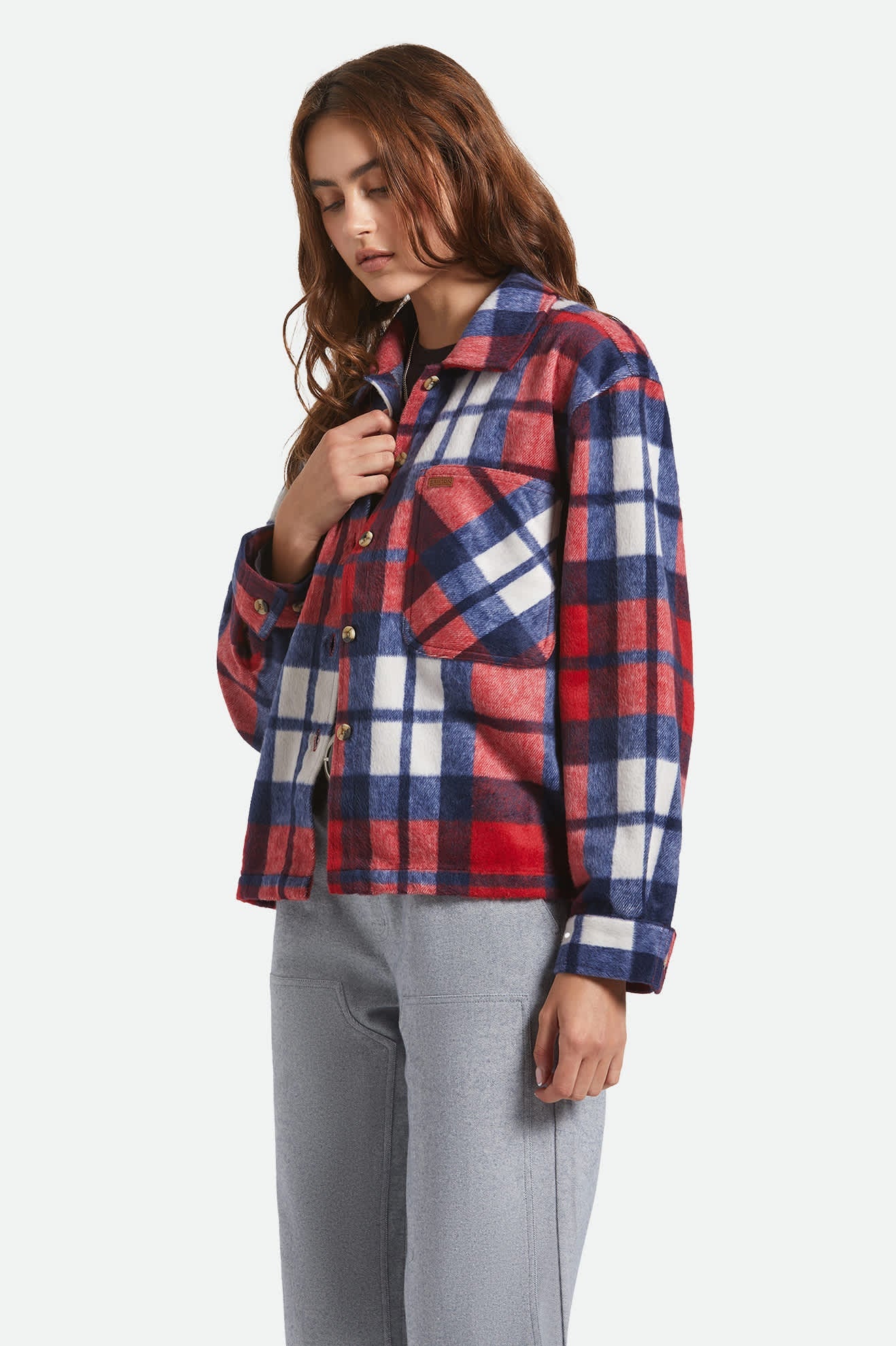 Women's Bowery Soft Brushed Flannel in Adrenaline Rush/Navy