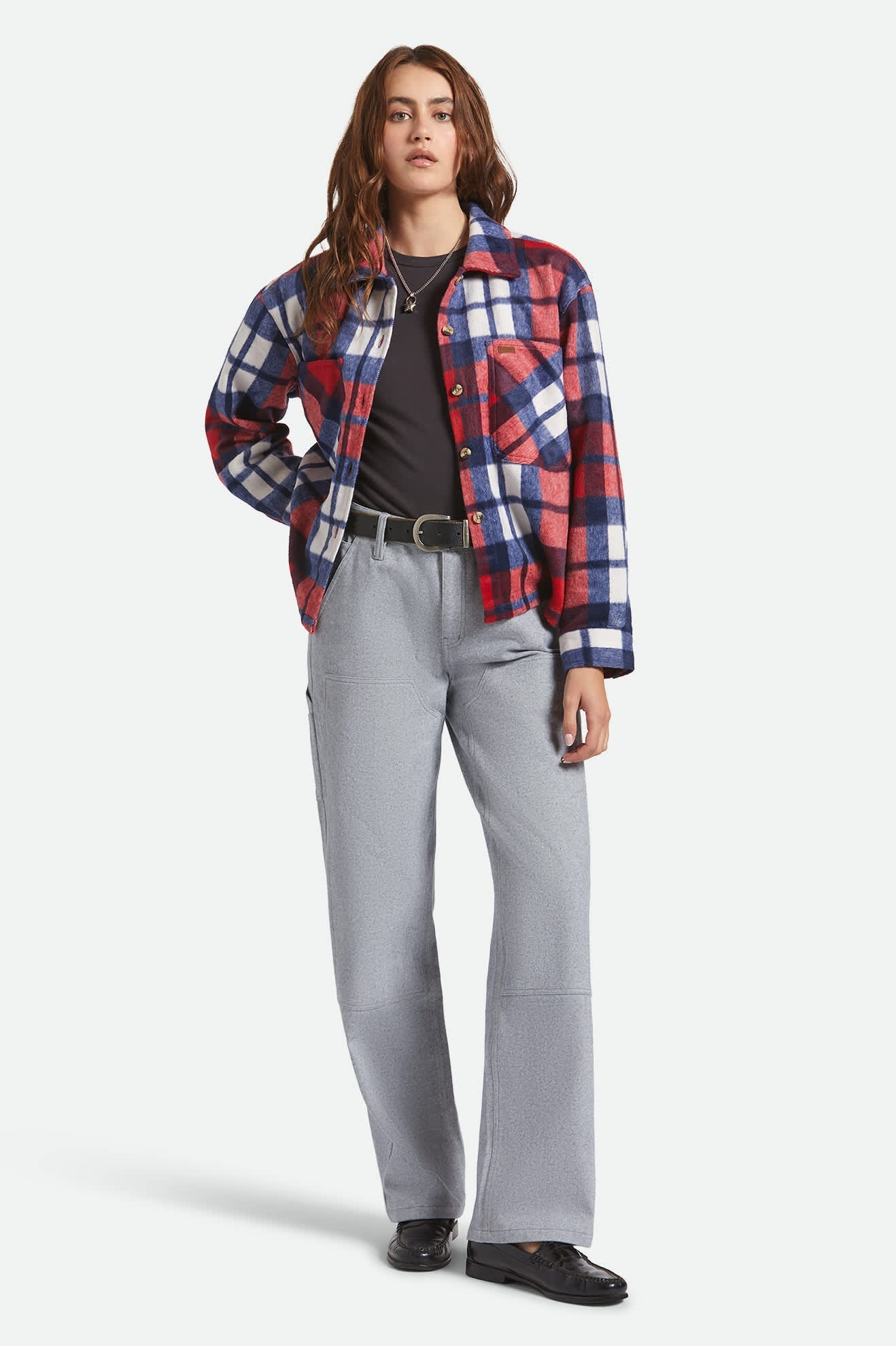 Women's Bowery Soft Brushed Flannel in Adrenaline Rush/Navy