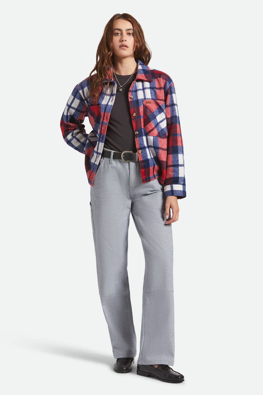 Women's Bowery Soft Brushed Flannel in Adrenaline Rush/Navy