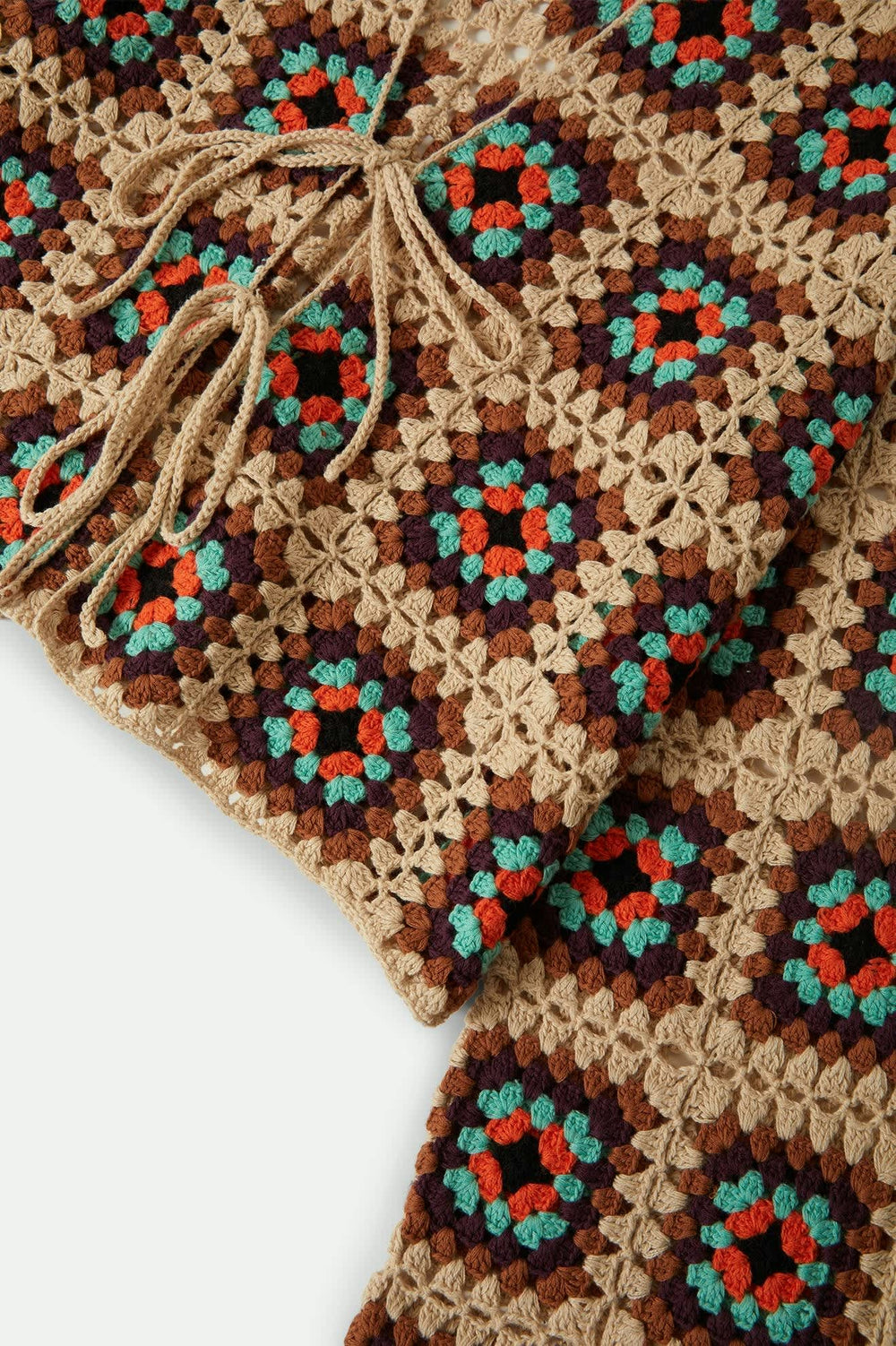 Women's Crochet Knit Kimono in Multi Color