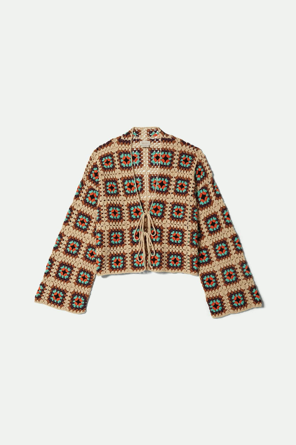 Women's Crochet Knit Kimono in Multi Color