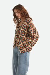 Women's Crochet Knit Kimono in Multi Color