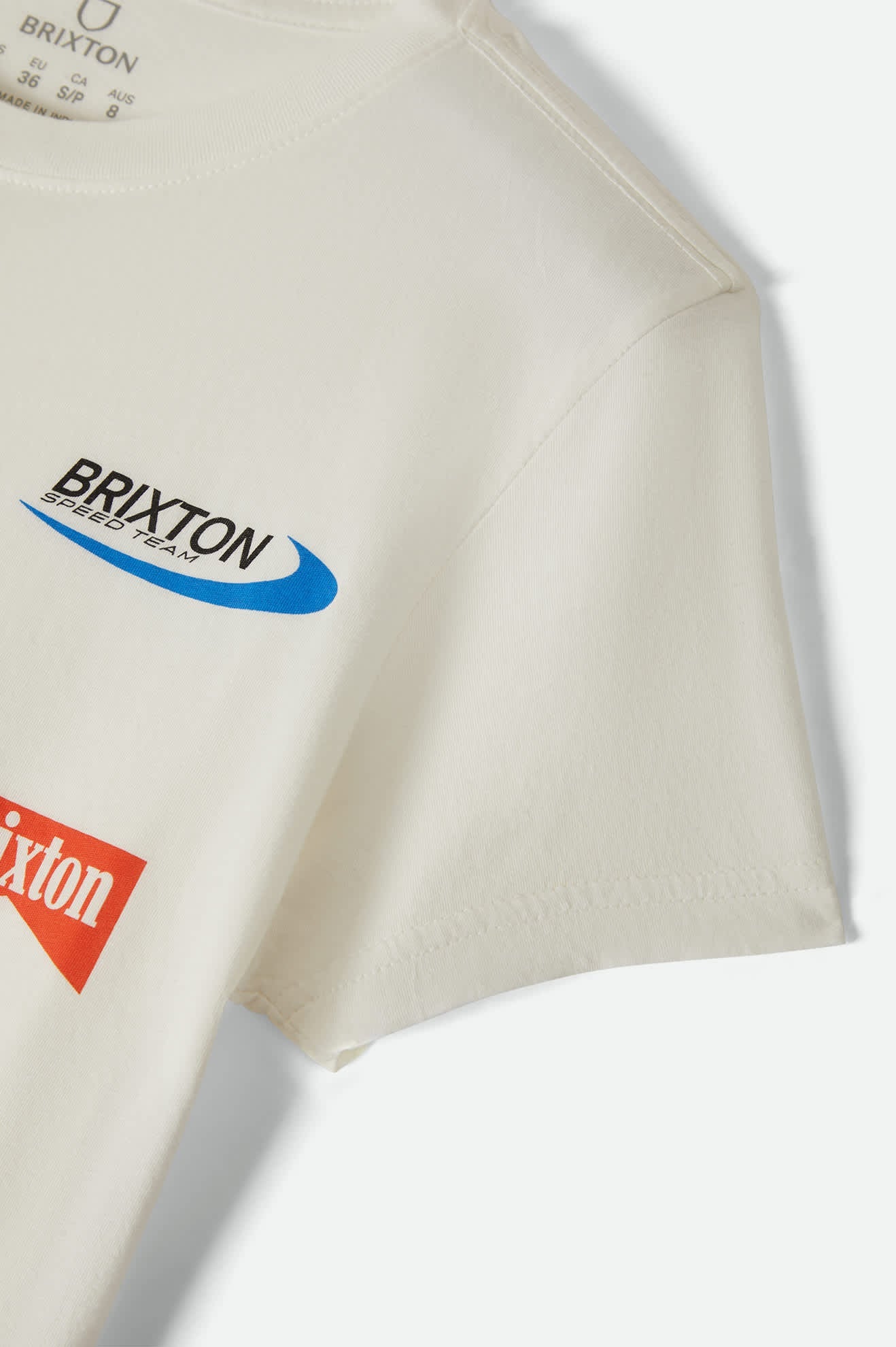 Women's Racing Patches Crew T-Shirt in Off White