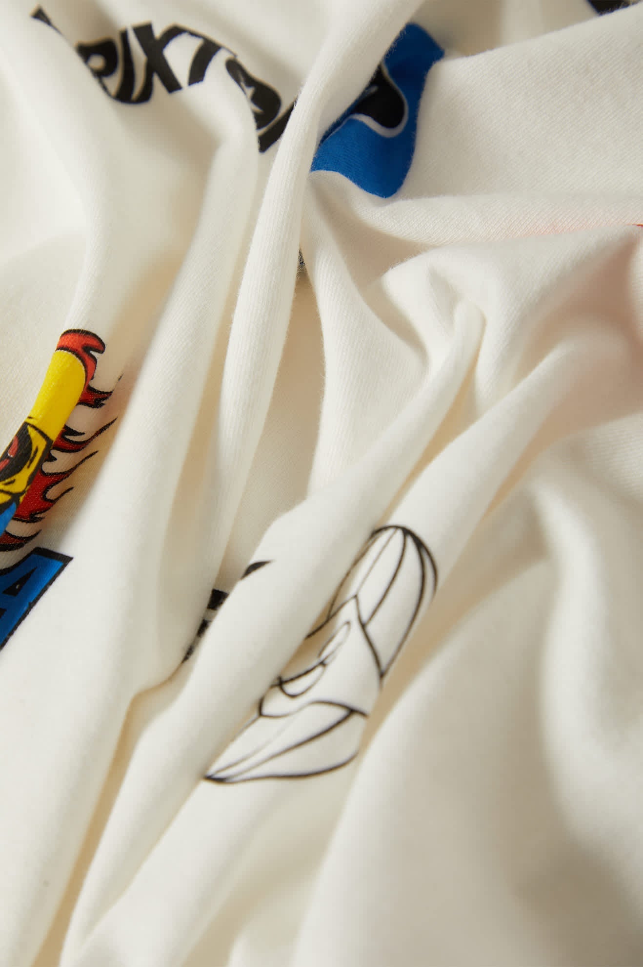 Women's Racing Patches Crew T-Shirt in Off White