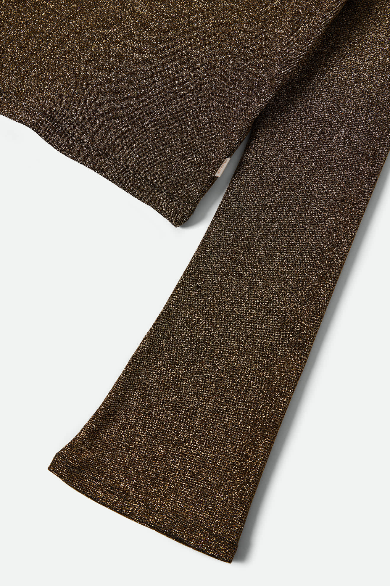 Women's Dolly Slim Long Sleeve Knit T-Shirt in Gold Metallic