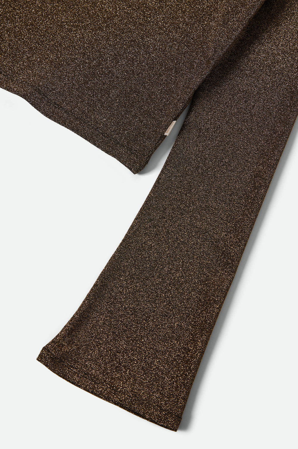 Women's Dolly Slim Long Sleeve Knit T-Shirt in Gold Metallic