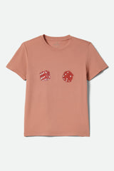 Women's Tossed Dice Crew T-Shirt in Italian Clay