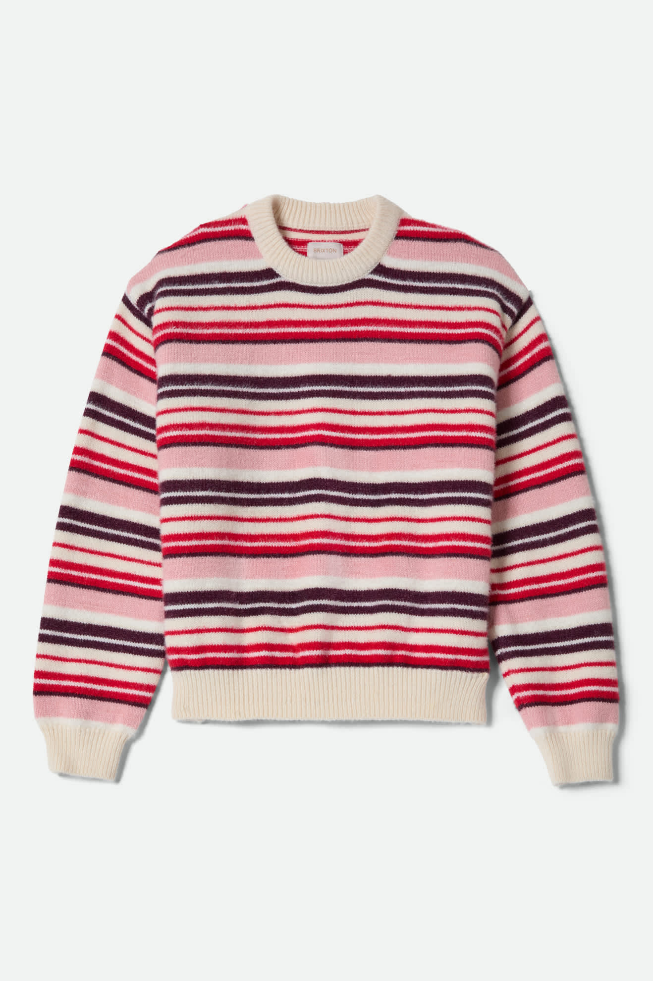 Women's Cozy Crew Sweater in Multi Stripe