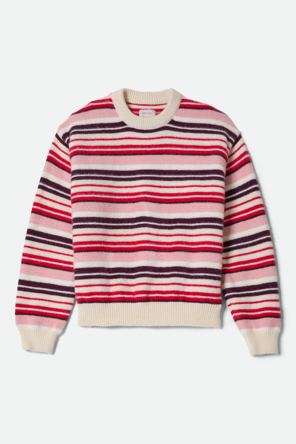 Women's Cozy Crew Sweater in Multi Stripe