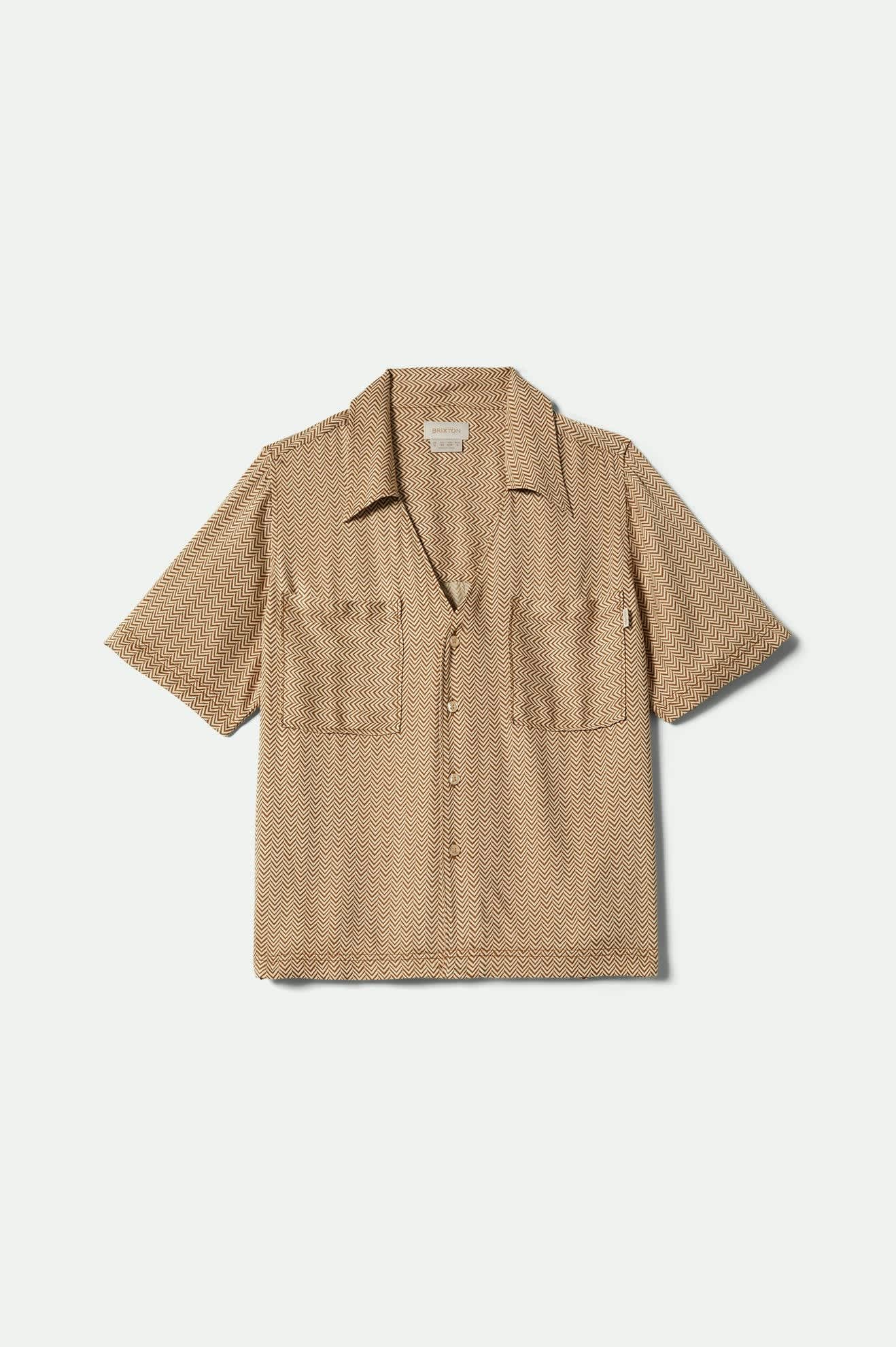 Women's Hudson Lounge Short Sleeve Shirt in Washed Copper/Whitecap