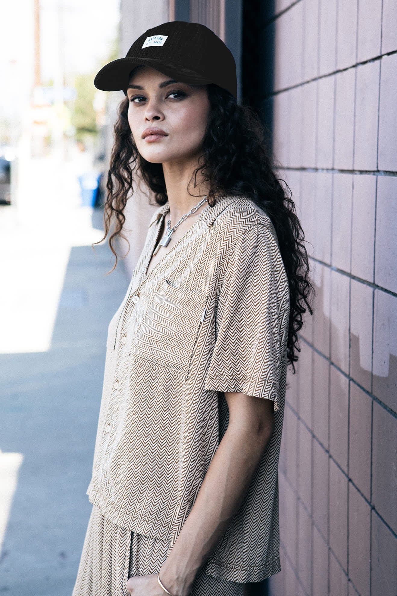 Women's Hudson Lounge Short Sleeve Shirt in Washed Copper/Whitecap