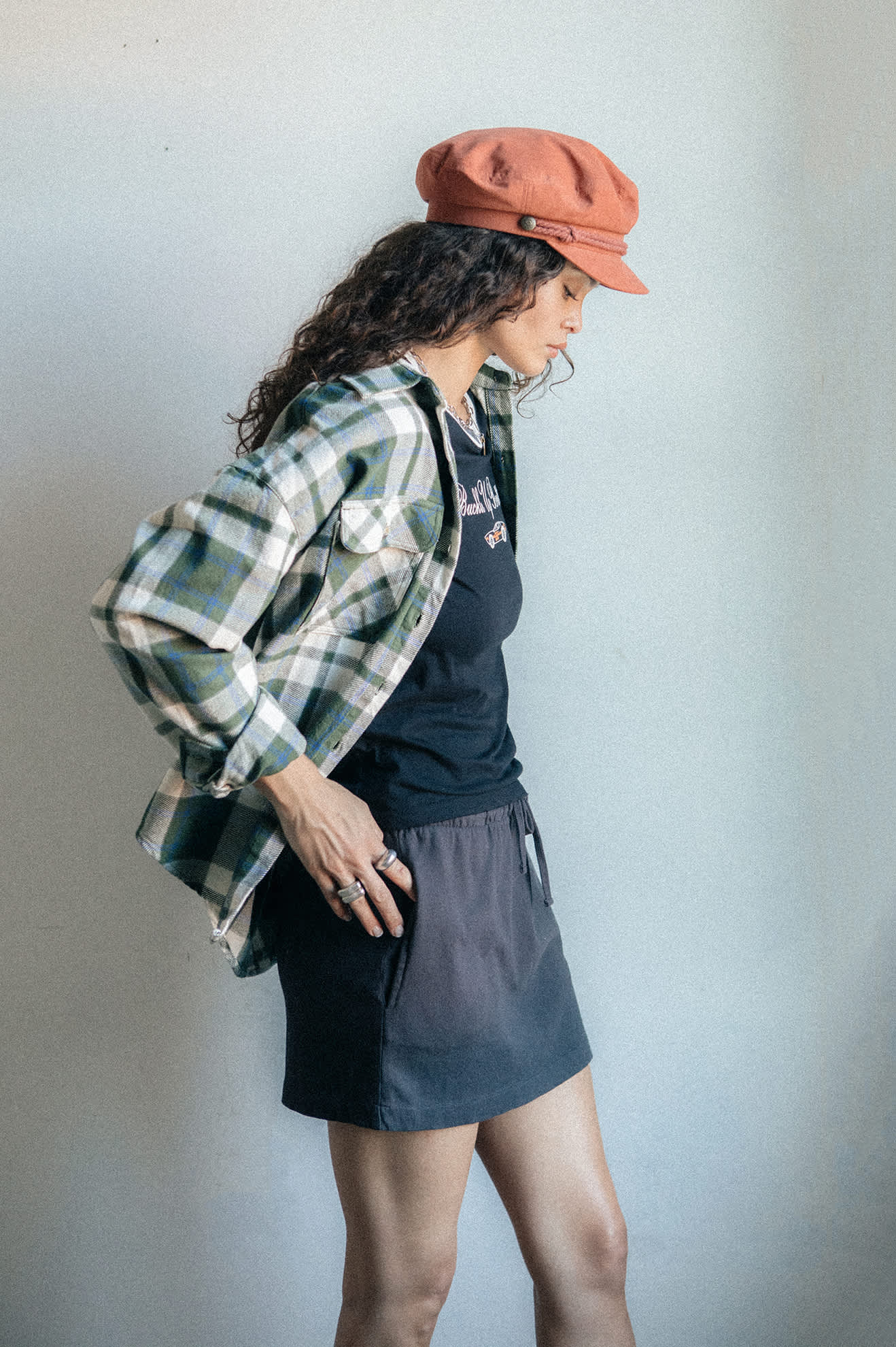 Women's Carefree Organic Garment Dye Lounge Skirt in Black