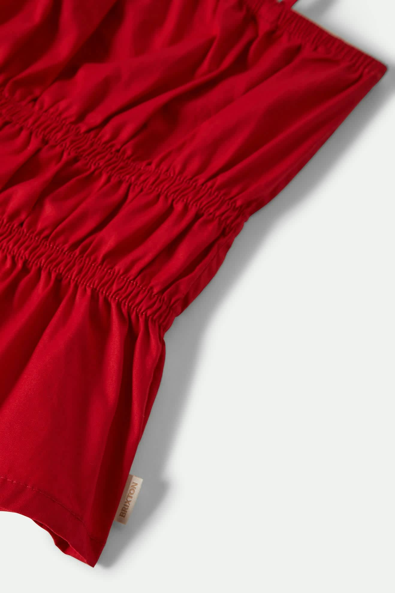 Women's Eden Smocked Top in Crimson