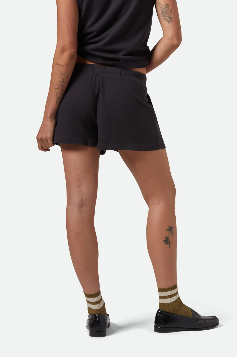 Women's Carefree Organic Garment Dyed Lounge Short in Black