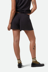 Women's Carefree Organic Garment Dyed Lounge Short in Black
