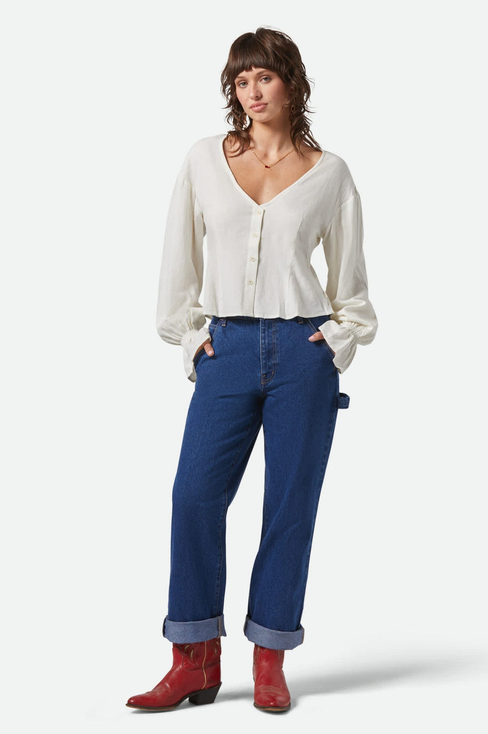 Women's Essex Painter Pant in Medium Denim
