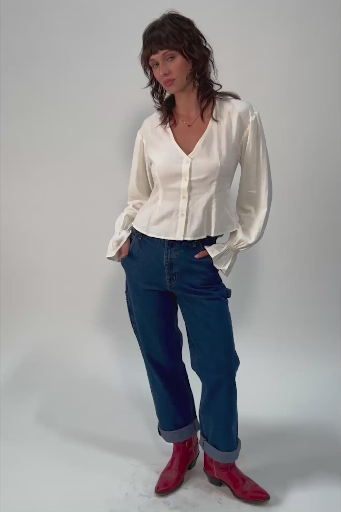 Women's Essex Painter Pant in Medium Denim