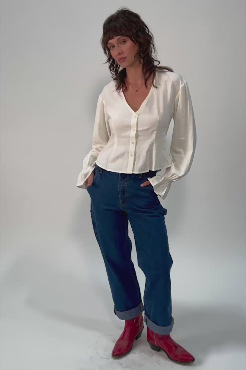 Women's Essex Painter Pant in Medium Denim