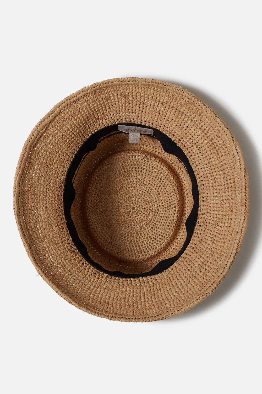 Women's Ellee Straw Bucket Hat in Tan/Black