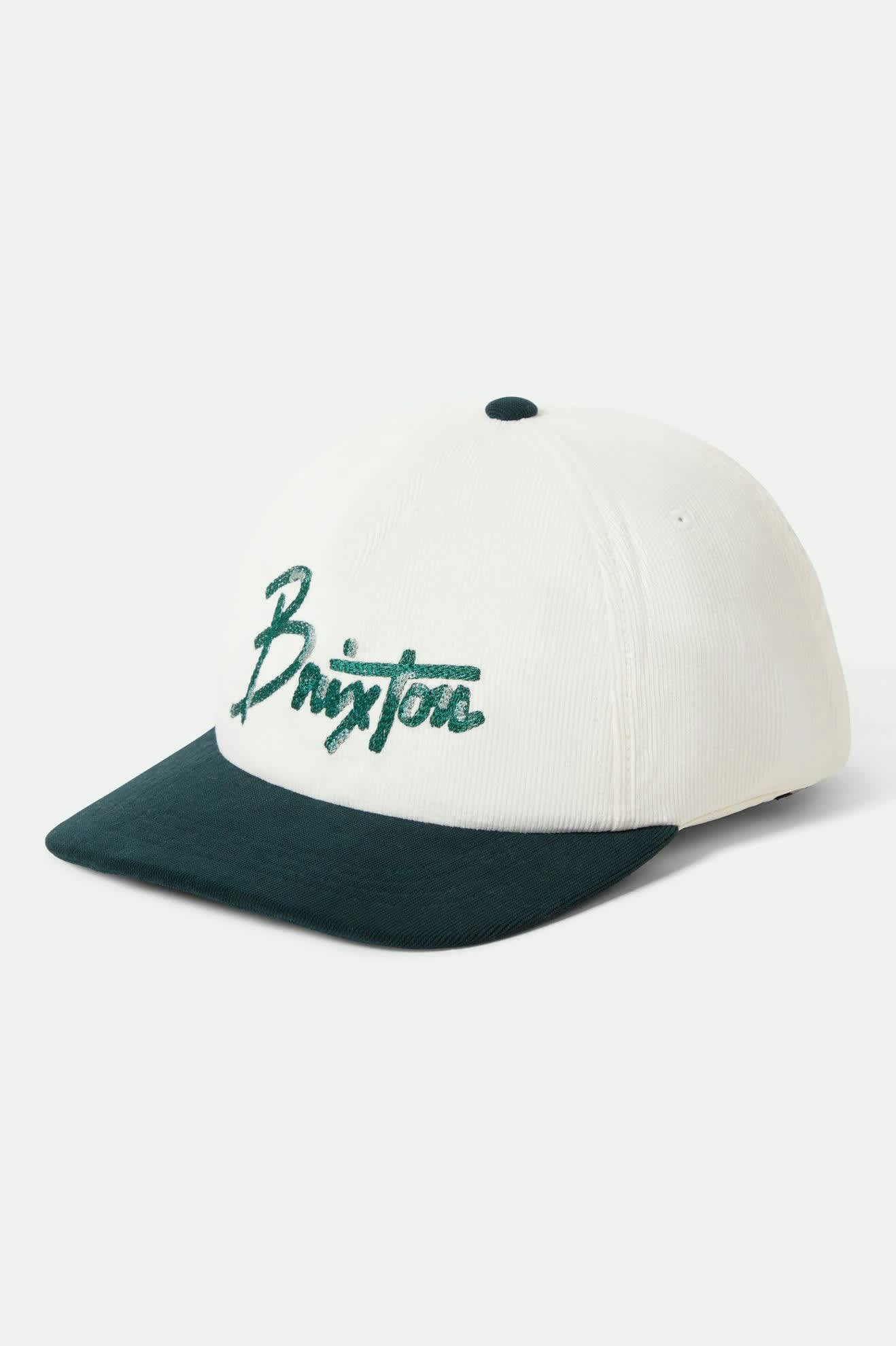 Women's Brixton Corduroy Snapback in Night Sage/Whitecap