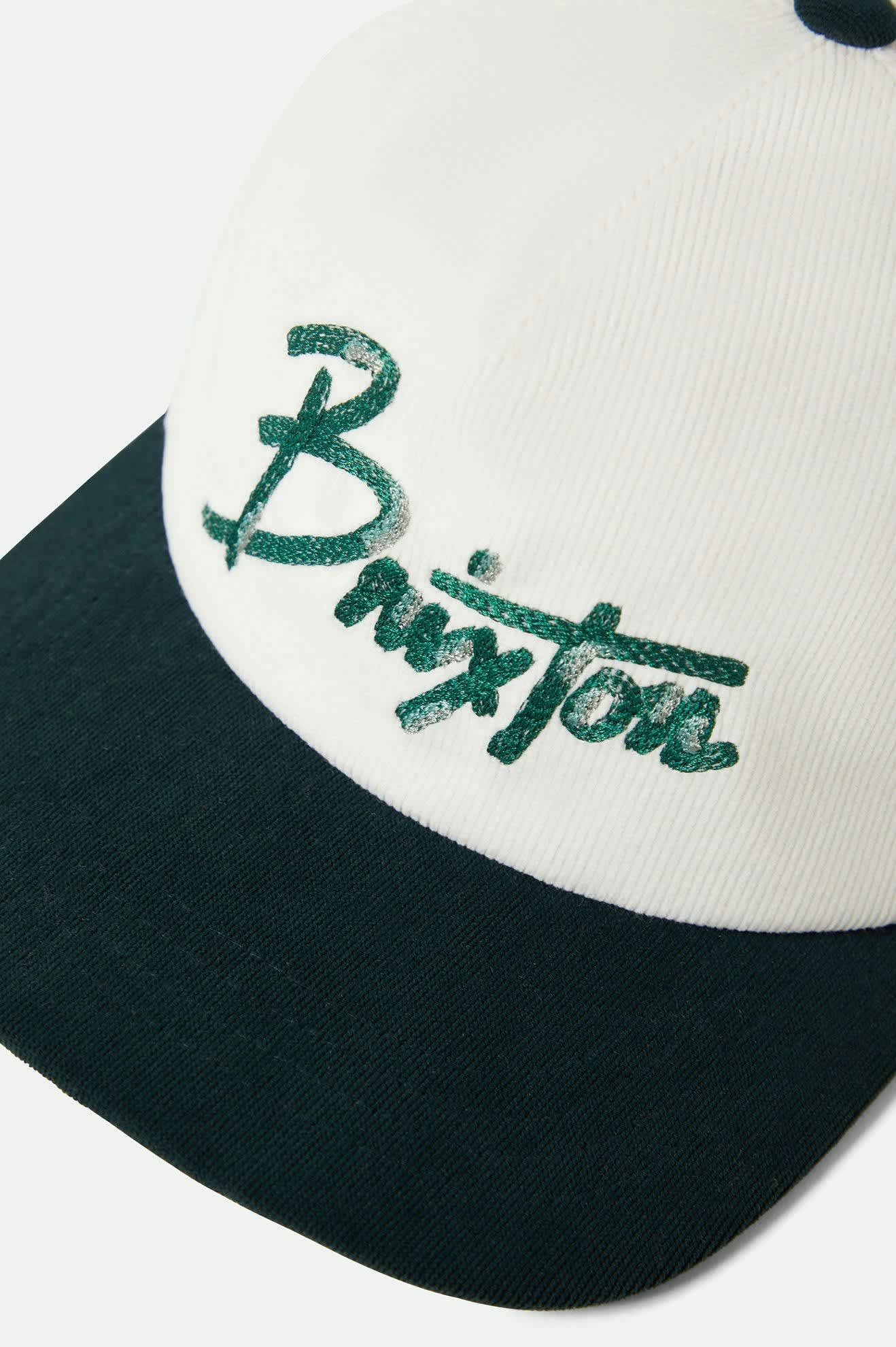Women's Brixton Corduroy Snapback in Night Sage/Whitecap