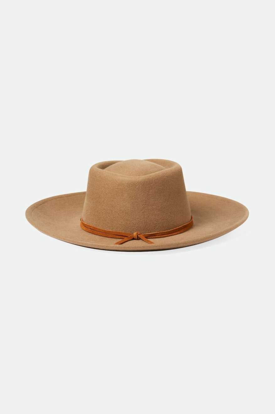 Women's Brenton Convertabrim Fedora in Tobacco Brown